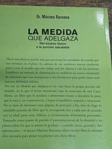 Imagen 2 de 6 de La Medida Que Adelgaza * Dr. Maximo Ravenna * Vergara *