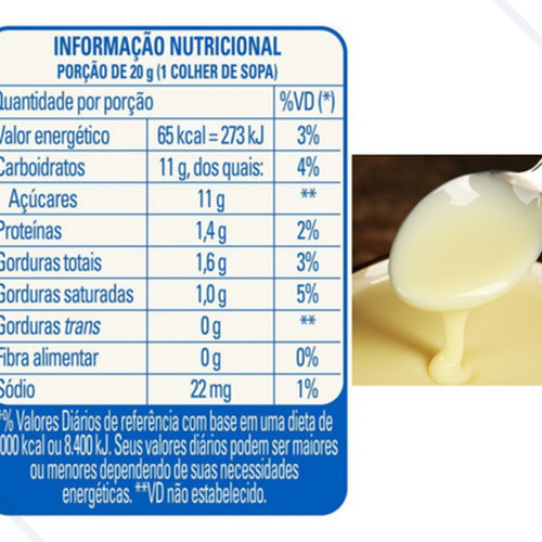 Leite Condensado Integral 8% De Gordura Lata 395g Original