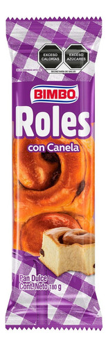 5 Pzs Bimbo Pan Dulce Roles De Canela 180gr