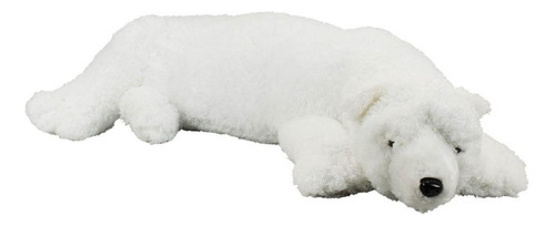 Urso Polar Deitado Realista 90cm - Pelúcia Branco - 2kg