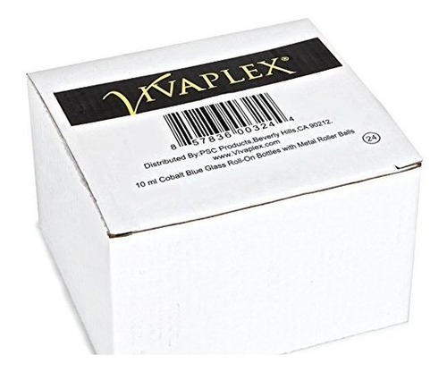 Vivaplex, 24 Botellas Enrollables De Vidrio Azul Cobalto De