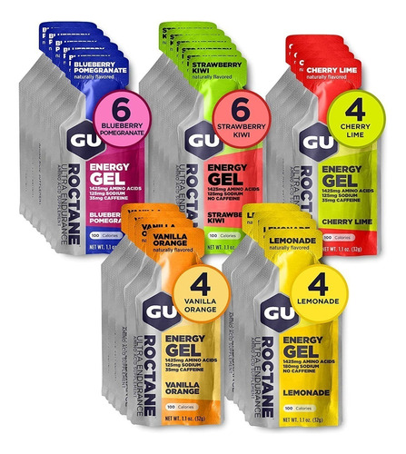 Gel Energetico Ultra Endurance X 24 Sabores Surtidos