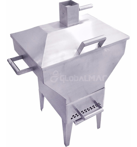 Churrasqueira Bafo Aço Inox Com Alça Completa