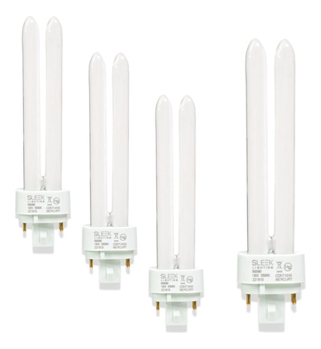 Sleeklighting Bombilla Doble Tubo T4 Cfl 18 Vatio Pine Base