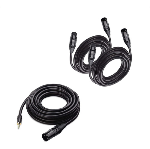 Cable Matters 2 Microfono Xlr Alta Calidad 15 Pie 1 8 De  In