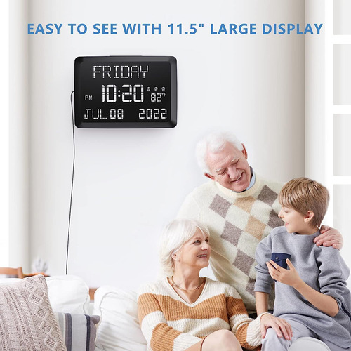 Reloj Digital Raynic, Pantalla Grande De Pared Digital De 11