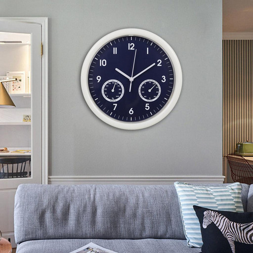 Moderno Reloj De Pared De 10 Pulgadas Temperatura Y Humedad