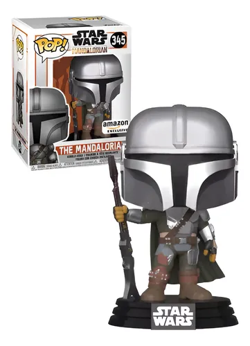 Funko Pop! The Mandalorian 345 Cromado Amazon Exclusive