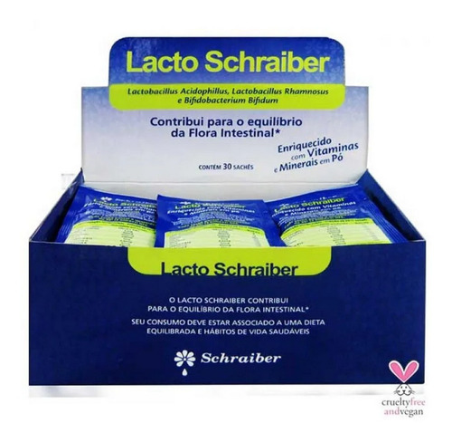 Lacto Schraiber 3 Bilhões De Probióticos 30 Sachês 0%lactose