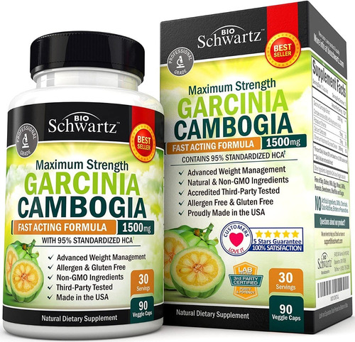 Bioschwartz Garcinia Cambogia 1500 Mg Apoyo Perdida De Peso 
