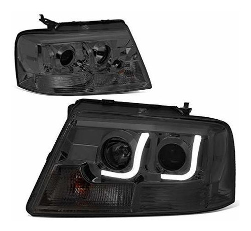 Faros Proyectores Con Barra De Luz Led Para F150 04-08