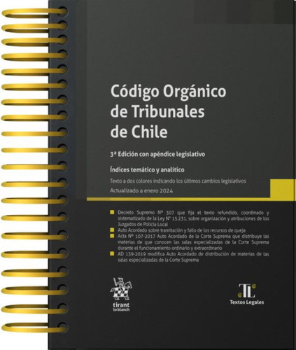 Codigo Organico De Tribunales De Chile 2024 (tirantloblanch)