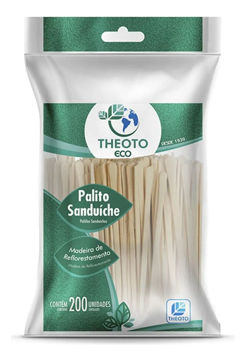 Palito Para Sanduiche Petiscos Em Madeira C/ 200 Unidades