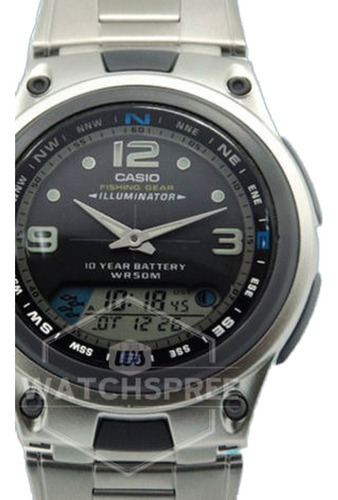 Casio Reloj De Pesca Digital Analógico Aw82d-1a