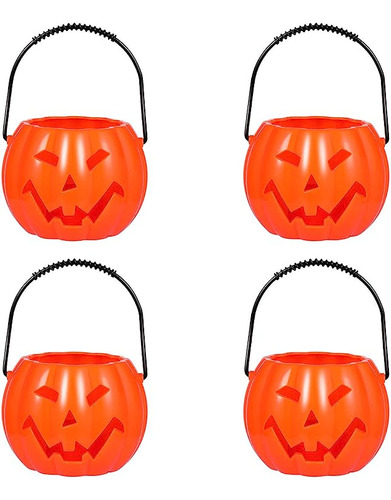 Cubos Calabaza Con Luz Led Para Halloween Para Truco O Caram