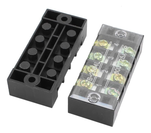 2 Pzas Banco De Terminales 8 Tornillos 2 Filas Clema Tb-2504