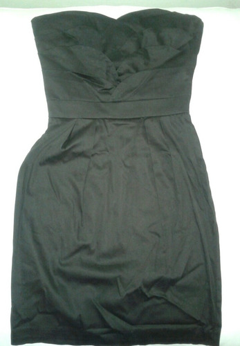 Vestido De Dama Mujer Corto Negro Talle S Strapless Español