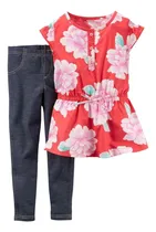 Comprar Carters Conjunto Niña Blusa Y Leggins Original Usa Talla 7\u002F8