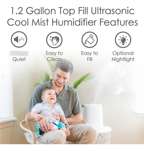 Humidificador Ultrasónico De Aire 4.5 Litros Para Hogar