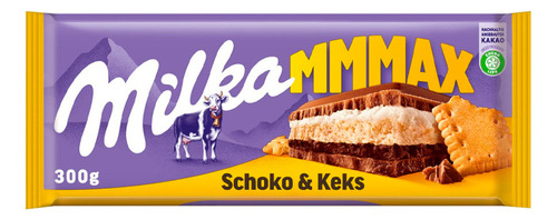 Chocolate Milka Mmmax Choco & Biscuit 300grs (5 Piezas)