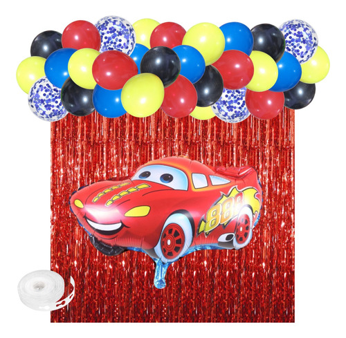 Kit Combo Cars Auto Carrera Deco Cumpleaños Fiesta Infantil