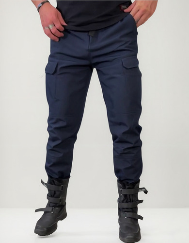 Pantalon Neopren Piel Por Dentro Cargo Bolsillos Hombre
