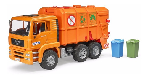 Bruder 2760 - Caminhão De Lixo Man Tga (laranja)