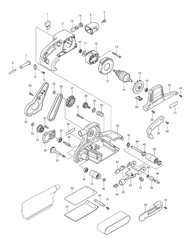 Base De Acero-corcho P/lijadora Banda Makita 9404 (151751-9)