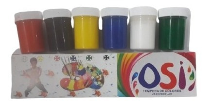 Tempera Escolar Osi 6 Colores