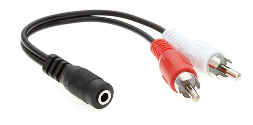 Cable Adaptador De Audio Estereo 3,5 Mm Hembra A 2 Rca Ma...