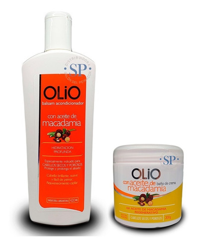 Kit Balsam + Baño De Crema Olio Macadamia Cabello Seco