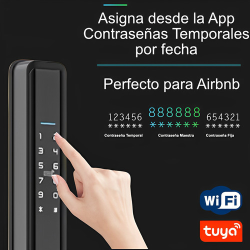 Cerradura Inteligente Wifi Contra Agua Huella Digital App