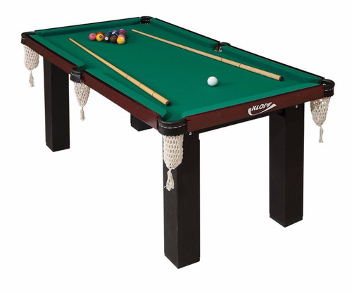 Imagem 2 de 5 de Mesa Para Sinuca Com 2 Tacos E Jogo De Bolas Numeradas