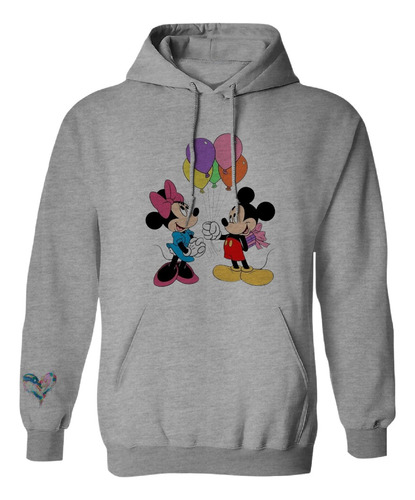 Sudadera Con Gorro Minnie Y Mickey Mouse Globos De Colores