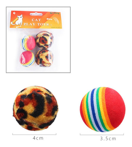 Paquete De 4 Juguetes Para Perros Con Pelota Para Mascotas