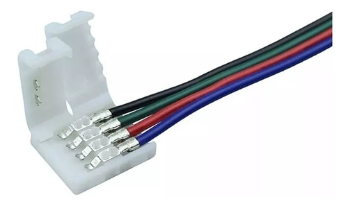 Conector Rgb Presión Cinta Led 10mm Luz 4 Pines Macho Supli