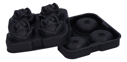 Molde De Flor De Rosa, 4 Rejillas, Bloques De Hielo De Silic