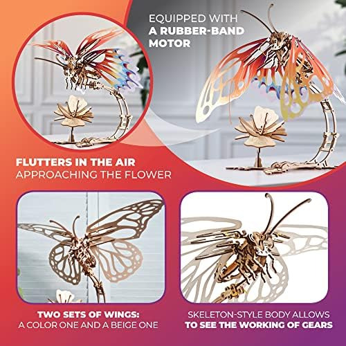 Ugears Mariposa 3d Mechanical Auto Ensamblaje Madera Diy