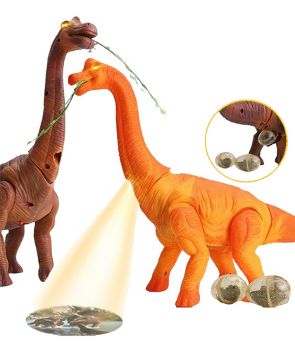 Dinosaurio Cuello Largo Con Luz, Sonido Pone Huevos Juguete