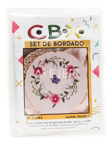 Imagen 1 de 6 de Set De Bordado Completo Marca Cbx Modelo Cx083 De 20 X 20