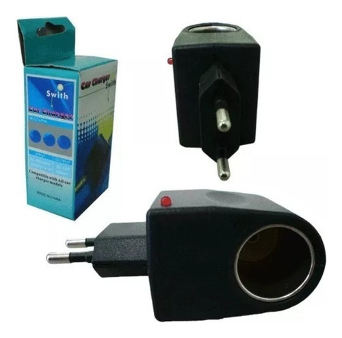 Tomada Veicular 12v Para Uso Residencial Com Adaptador 220V, Compacta E Portátil, Ideal Para Carregar Dispositivos