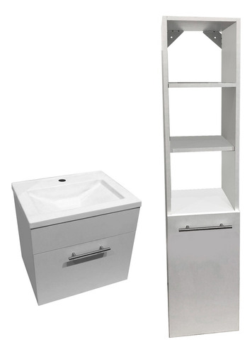 Mueble Baño Vanitory Puerta Bacha Tolva Colgante