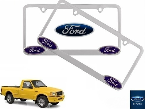 Par Porta Placas Ford Ranger 3.0 2000 Original