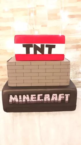 Bolo Minecraft De Eva Sem Emenda