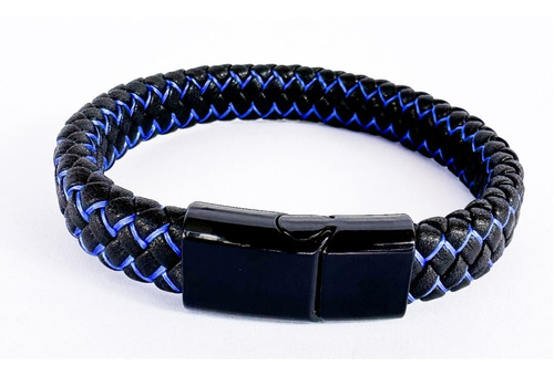 Pulsera Hombre Negra Cuero