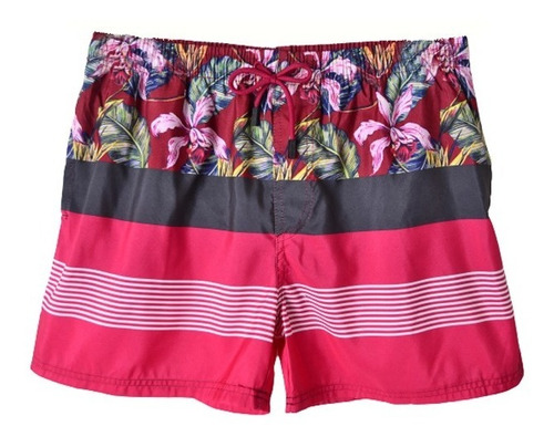 Imagen 3 de 10 de Short De Baño Malla De Hombre Floreada Flores The Big Shop