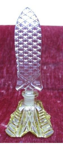 Frasco Para Perfume De Cristal Checoslovaco - Art-deco