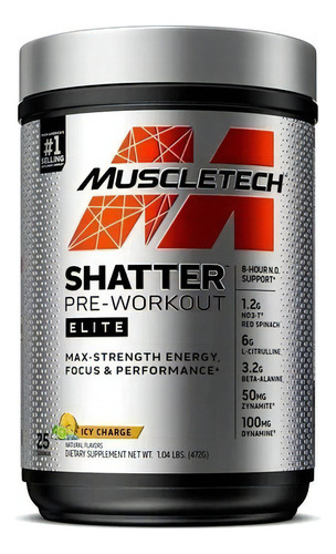  Muscletech Shatter Elite 25 Serv Sabor Icy Charge