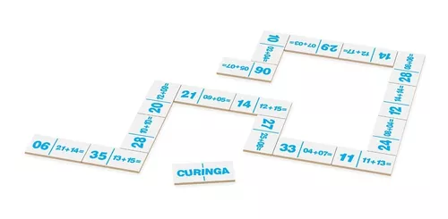 Dominó Matemática Multiplicação Em Madeira - 28 Peças Junges