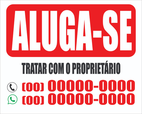 Placa Vende-se Casa, Terreno Ou Aluga-se 40x50cm